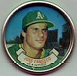 1987 Topps Baseball Coins        006      Jose Canseco